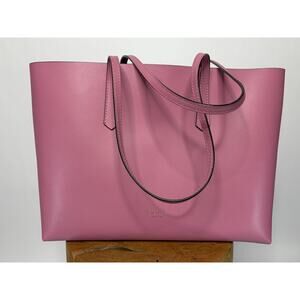 Kate Spade New York Pink Pebbled Leather Tote Large Shoulder Bag w/ Pouch